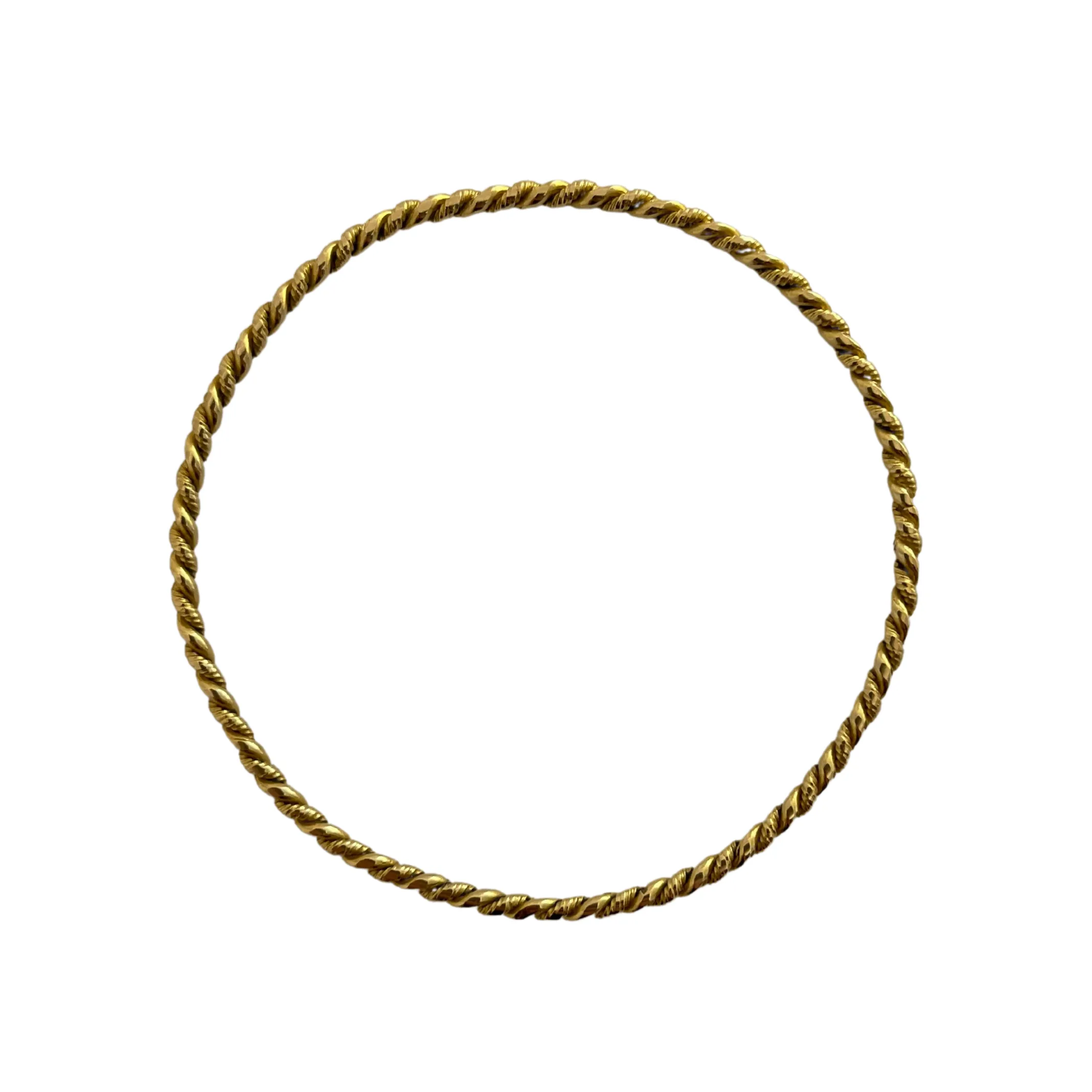 Vintage 18K Yellow Gold Bangle Bracelet